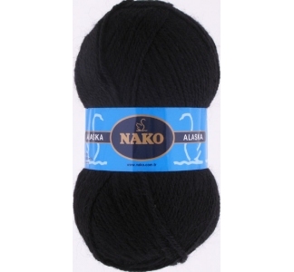Пряжа Nako Alaska 7102 (черный)