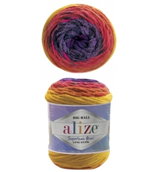 Пряжа Ализе Суперлана Макси Лонг Батик 6782