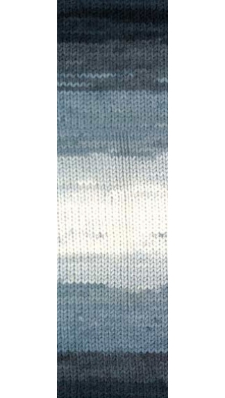 Пряжа Alize LANAGOLD BATIK 1601 (Белый, серый, голубой, черный)