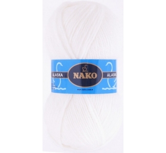 Пряжа Nako Alaska 7101 (белый)
