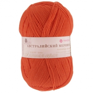 Пряжа Пехорка Австралийский меринос 396 (Настурция)