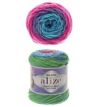 Пряжа Ализе Суперлана Макси Лонг Батик 6776